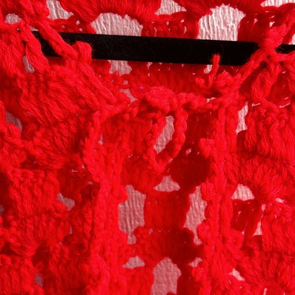 Vintage 1970’s wool crochet vest groovy handmade - Picture 3 of 3